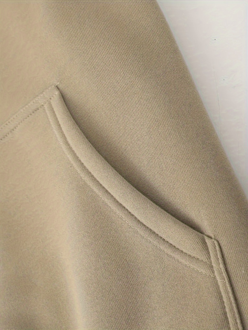 mens plus size fleece lined hoodie color pullover with kangaroo for plus size details 2